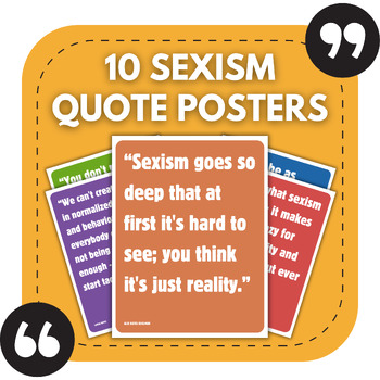 Preview of 10 Sexism Bulletin Board Posters | Middle & High School Classroom Decor