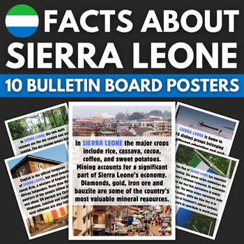 Preview of 10 Sierra Leone Facts Bulletin Board Posters | Africa Travel Classroom Decor