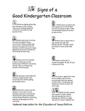 10 Signs of a Good Kindergarten Classroom