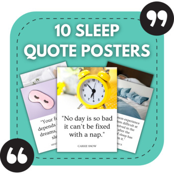 Preview of 10 Sleep Posters | Health Classroom Decor | Healthy Bulletin Boards