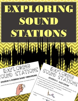 Preview of 10 Sound & Wave Experiment Student-led Interactive Stations w/ Simple Materials