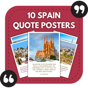 Preview of 10 Spain Posters | Spanish Classroom Decor | Positive Spanish Posters