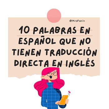 Preview of 10 Spanish words that do not have direct translation into English
