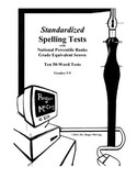 Standardized Spelling Tests with Grade Equivalents for Grades 3-5