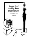 Standardized Spelling Tests with Grade Equivalents for Grades 6-8