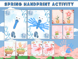 10 Spring Handprint Craft Bundle, Printable DIY Spring Cra