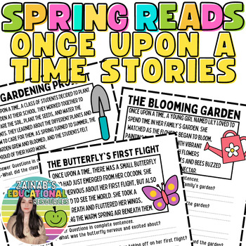 Preview of 10 Spring Themed Short Stories Reading Comprehension Passages