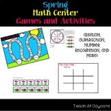 10 Spring themed Kindergarten Math Center Games and Activities.