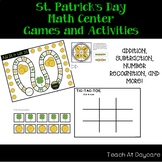 10 St. Patrick's Day themed Kindergarten Math Center Games
