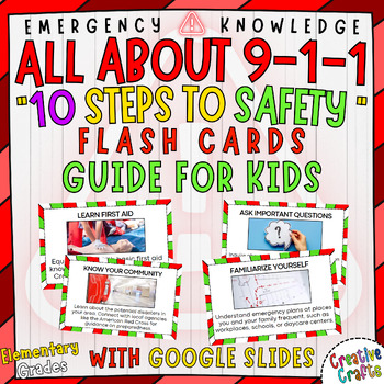 Preview of 10 Steps to Safety Emergency Guide Flashcards Printable & Digital Resources