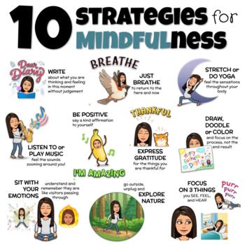 10 Strategies for Mindfulness - Digital - Editable in Google Slides