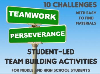 Preview of 10 Student-led Team Building Challenges Build Perseverance w/ Simple Materials