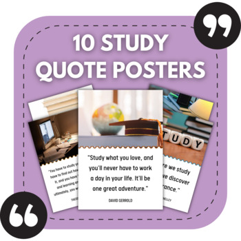 Preview of 10 Study Posters | Middle & High School Bulletin Boards | Library Decor