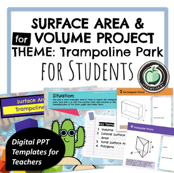 Preview of 10 Surface Area & Volume Trampoline Park Project