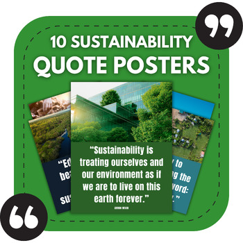 Preview of 10 Sustainability Bulletin Board Posters | Environmental Science Classroom Decor