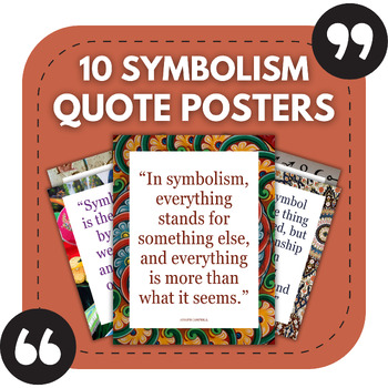 Preview of 10 Symbolism Bulletin Board Posters | Middle & High School Classroom Decor