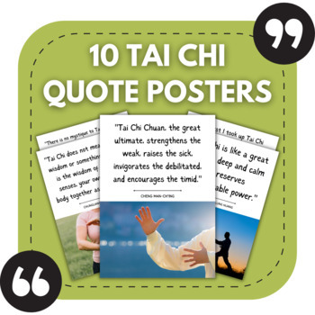 Preview of 10 Tai Chi Posters | Health & Wellness Bulletin Board | Physical Education Decor