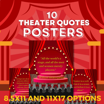 Preview of 10  Theater Quotes Posters for Drama Class