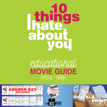 Preview of 10 Things I Hate About You Movie Guide | Questions | Worksheet (PG13 - 1999)