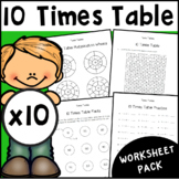 10 Times Table Worksheet Pack | Multiplication Facts Activities