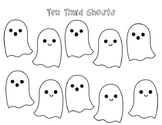 10 Timid Ghosts Printable