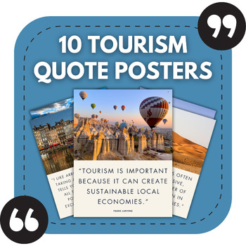 Preview of 10 Tourism Bulletin Board Posters | Thought-Provoking Travel & Tourism Decor