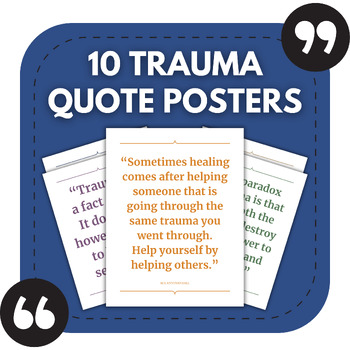 Preview of 10 Trauma Bulletin Board Posters | School Counseling & Mental Health Decor