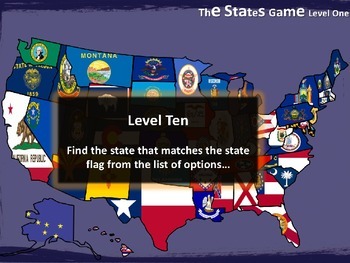 Preview of 10 US States Games: 500 questions on locations, capitals, facts, regions  & more