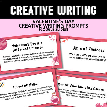 Preview of 10 Valentine's Day Creative Writing Prompts | Early Finishers, Bell Ringers
