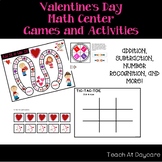 10 Valentine's Day themed Kindergarten Math Center Games a