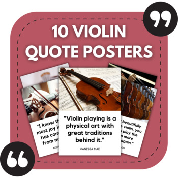 Preview of 10 Violin Posters | Music Classroom Posters | Music Decor