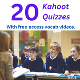 20 Vocabulary Builder Videos with Kahoot Quizzes, V2.1