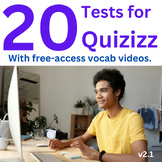 20 Vocabulary Builder Videos with Quizizz Tests, V2.1