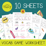 10 Vocabulary Game Worksheets for kindergarten | Exercise 