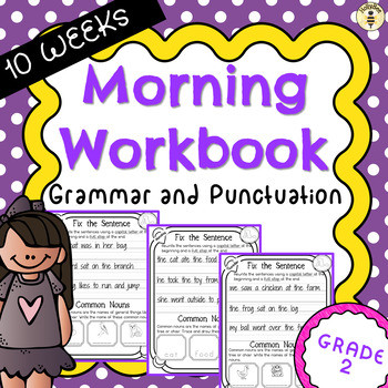 Preview of 10 WEEK Grammar and Punctuation Workbook Year 2