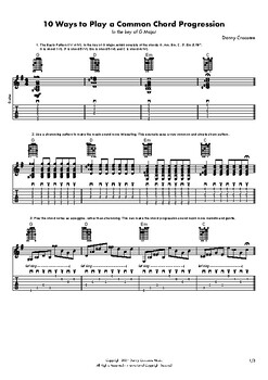 Preview of 10 Ways to Play a Common Chord Progression (in the key of G Major)