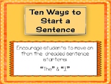 10 Ways to Start a Sentence