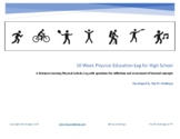 10 Week High School Physical Education Activity Log (Dista