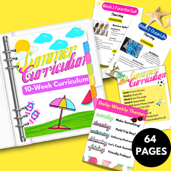 Preview of 10-Week Summer Camp Curriculum (Preschool 3-5 & School Age) READY TO PRINT!!