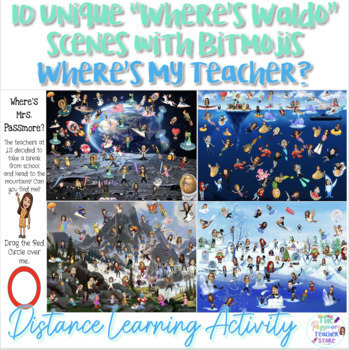 Preview of 10 Where's Waldo Scenes with Bitmojis - Find My Teacher