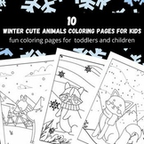 10 Winters Coloring Pages of Cute Cartoon Animals for Kids