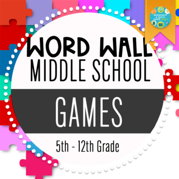 Preview of 10 Word Wall Middle School Activities & Games For Geography and All Subjects