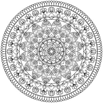 10 Worksheet Mandala Coloring Pages No.6 by Teacher Mandala You | TPT