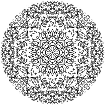 10 Worksheet Mandala Coloring Pages No.6 by Teacher Mandala You | TPT