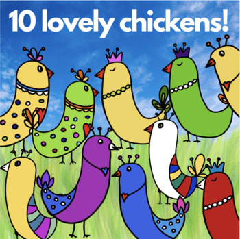 Preview of 10 chicken ladies - super cute cliparts farm life clipart PNG