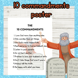 10 commandments poster for sabbath school religion christian