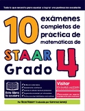 10 exámenes completos de práctica de matemáticas de STAAR Grado 4