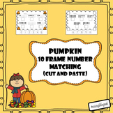 Pumpkin 10 frame number matching cut and paste activity (1-10)