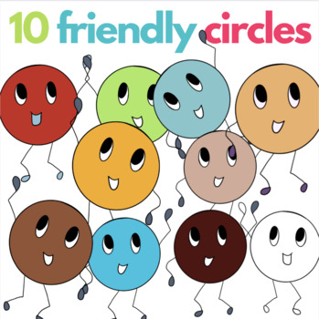 Preview of 10 friendly circles clipart - colorful funny geometry cliparts PNG