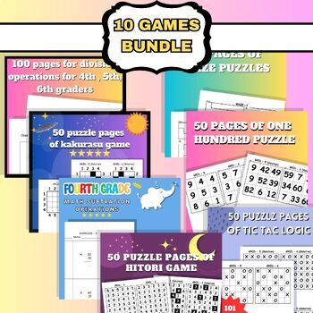Preview of 10 games & math operations bundle
